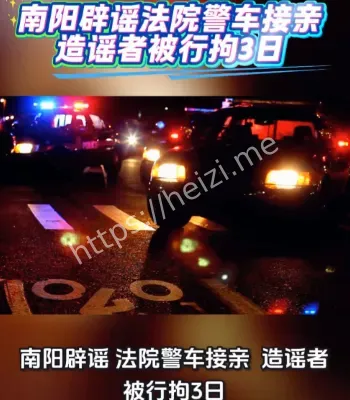 河南南阳法院警车接亲造谣事件